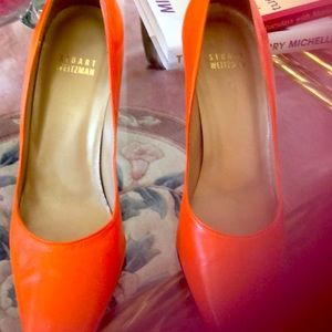 Stuart Weitzman tangerine pumps 7.5 B size